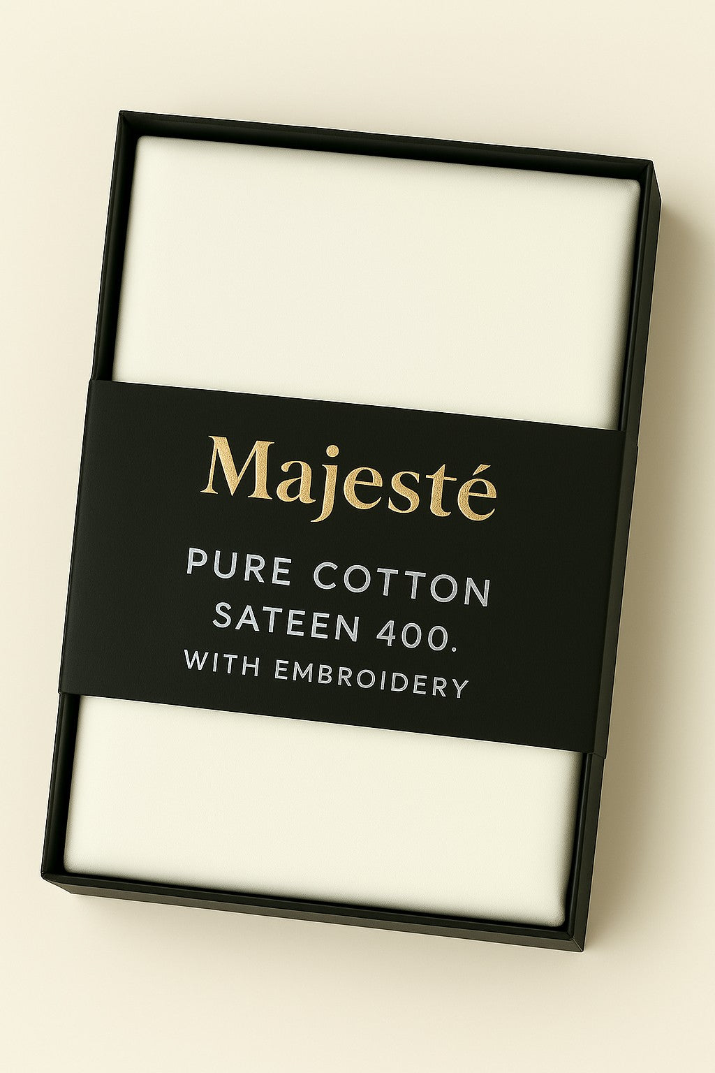 Luxury Collection | Pure Cotton Sateen 400TC – With Gold Leaf Embroidery