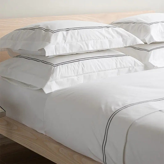 Luxury Collection | Pure Cotton Sateen 300TC with Double Black Embroidery
