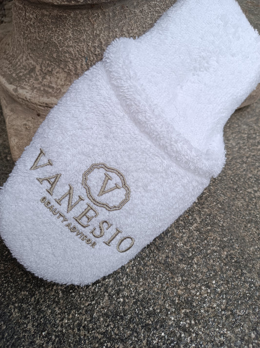 Gold Collection – Embroidered Spa & Hotel Slippers