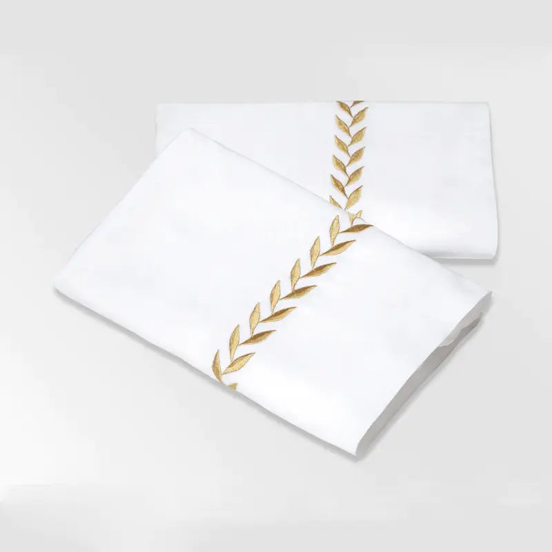 Luxury Collection | Pure Cotton Sateen 400TC – With Gold Leaf Embroidery