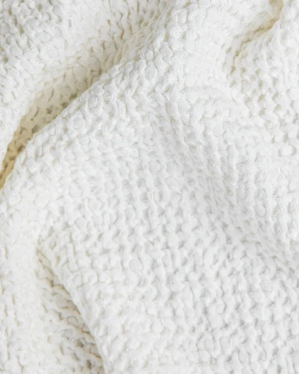 Linen Waffle Towel set | White