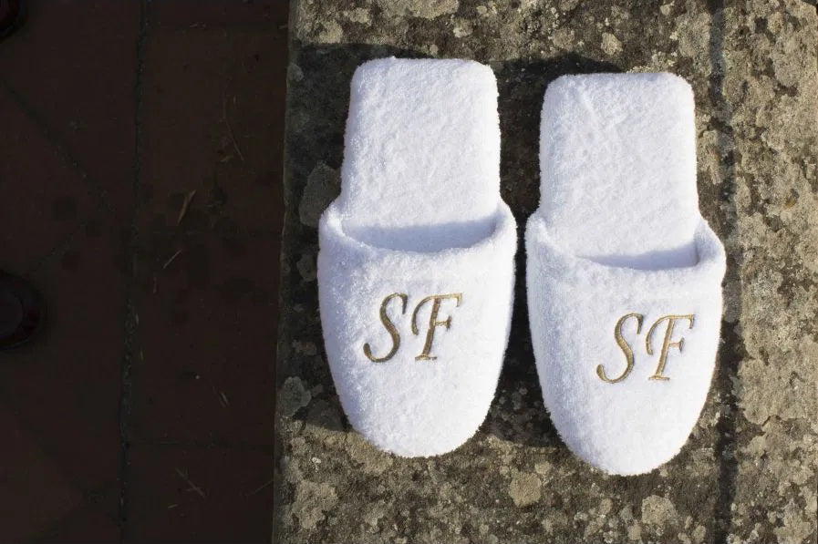 Gold Collection – Embroidered Spa & Hotel Slippers